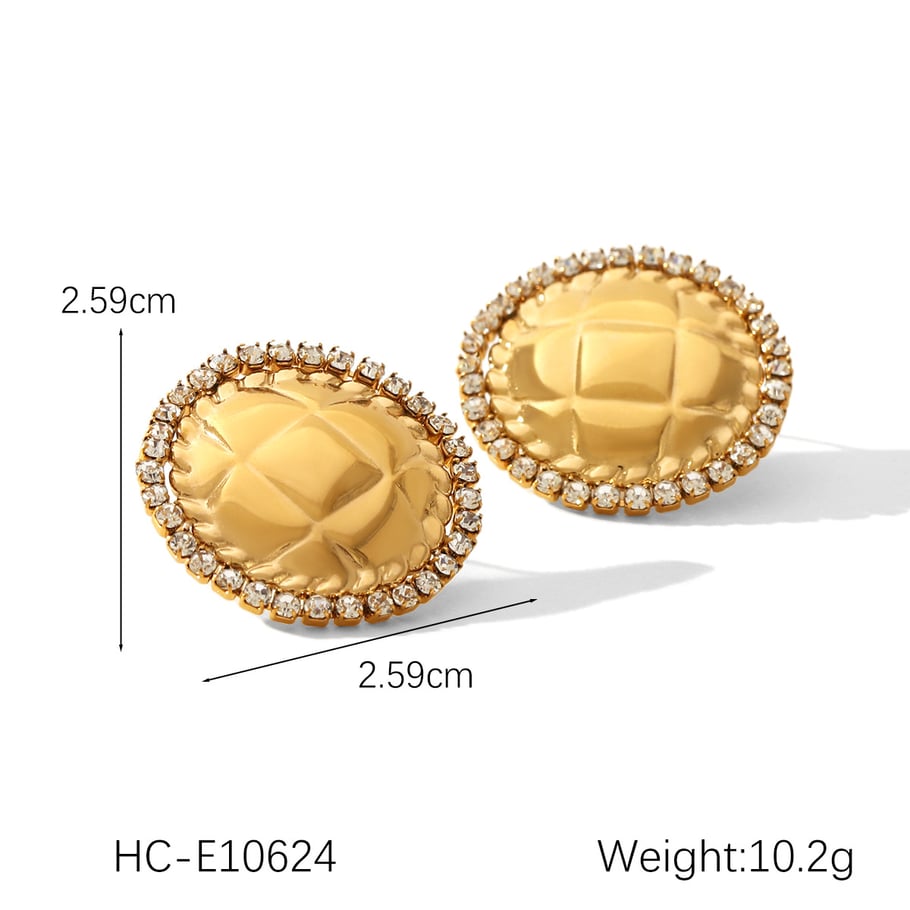 1 Pair Simple Daily Geometric Stainless Steel Women's Stud Earrings h5Picture2