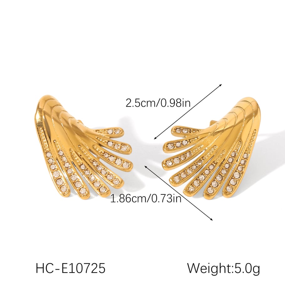 1 Pair Elegant Light Luxury Stainless Steel Women's Ear Studs h5Picture2