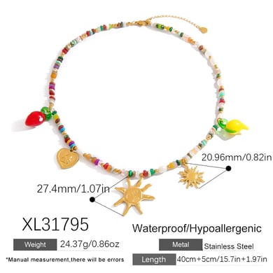 1 stuk natuurstenen kralenketting h5 Afbeelding2