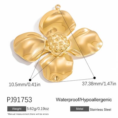 1 Piece Oceanic Stainless Steel Gold Color DIY Pendant h5 Picture2