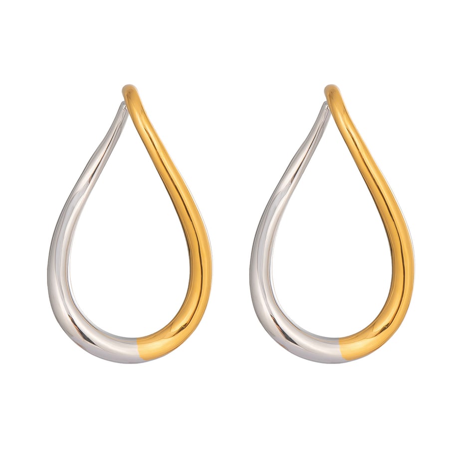 1 Pair Simple Stainless Steel Mixed Color Drop Earrings h5Picture5