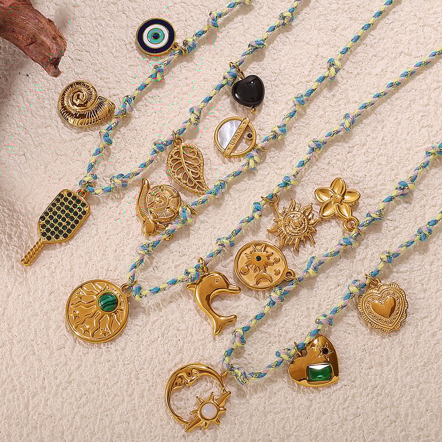 Niedliches Charm-Halsketten-Set aus Edelstahl zum Selbermachen Bild3