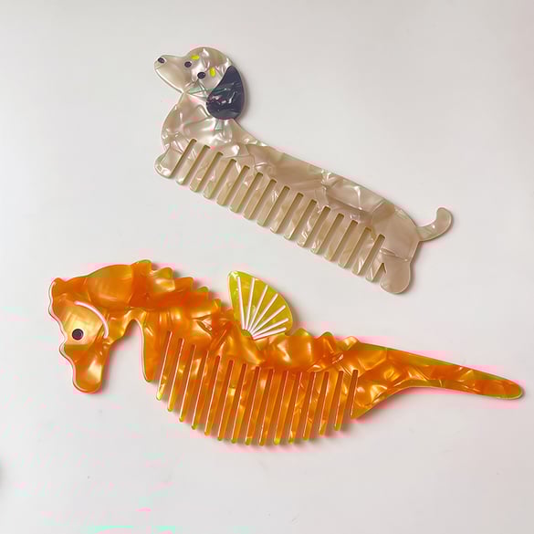 1 Piece Marine Organism Cellulose Acetate Sheet Women's Combs