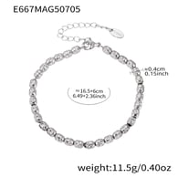 E667-Çelik oval bileklik 16,5+6cm Resim12