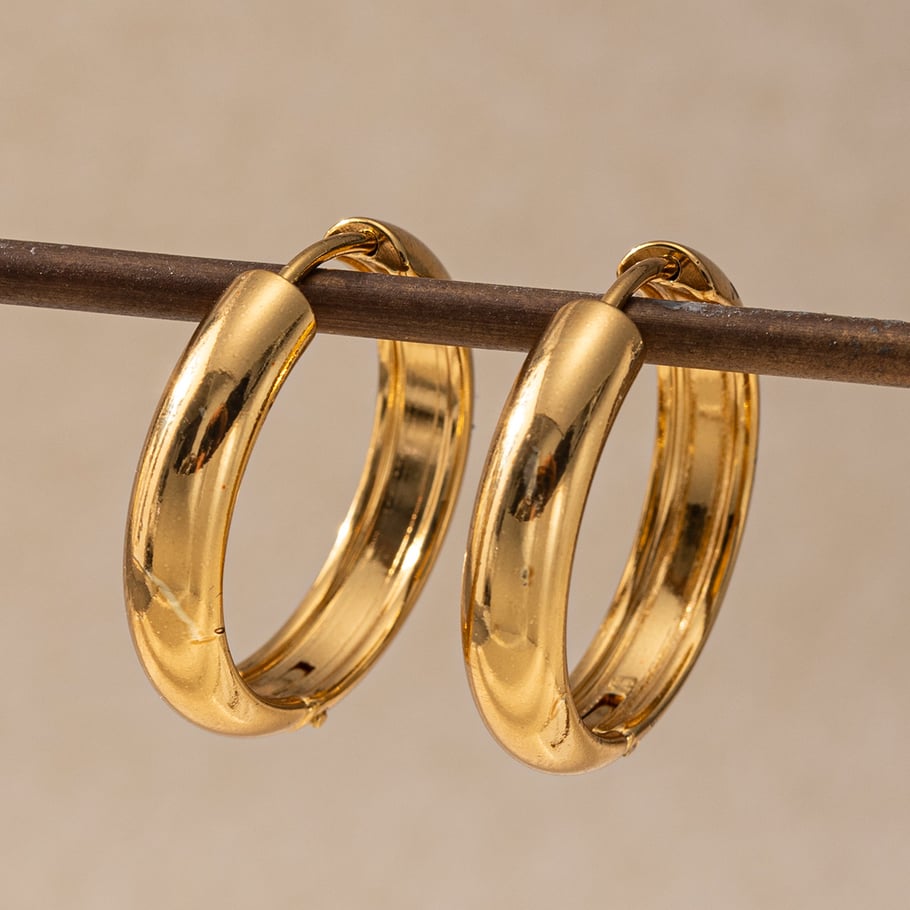 1 Pair Circle Stainless Steel Hoop Earrings Picture4
