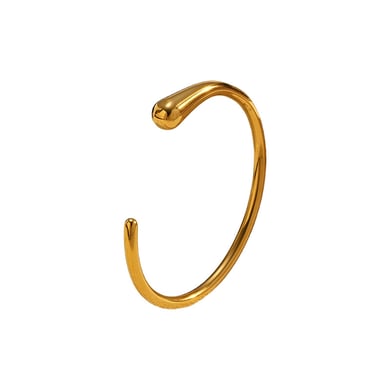 1 Piece Simple Circle Stainless Steel  Gold Color  Cuff Bracelet h5 Picture5