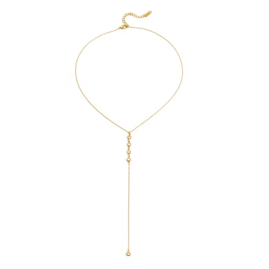 1 collar con colgante de acero inoxidable dorado con borlas delicadas para mujer h5 Imagen8
