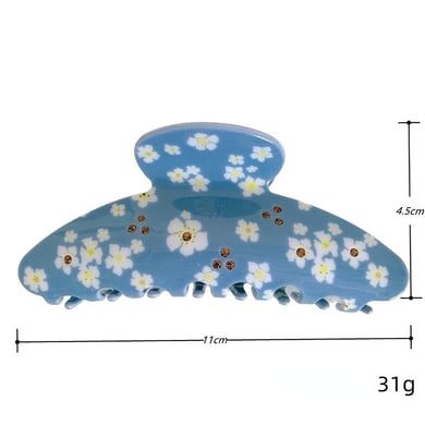 1 paar eenvoudige serie elegante bloemenacetaat haarklemmen voor dames h5 Afbeelding2