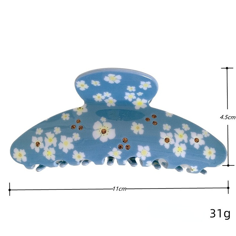 1 paar eenvoudige serie elegante bloemenacetaat haarklemmen voor dames Afbeelding2