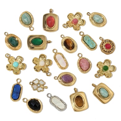 1 Piece Classic Series Rectangle Natural Stones Women's Pendants h5 Picture3