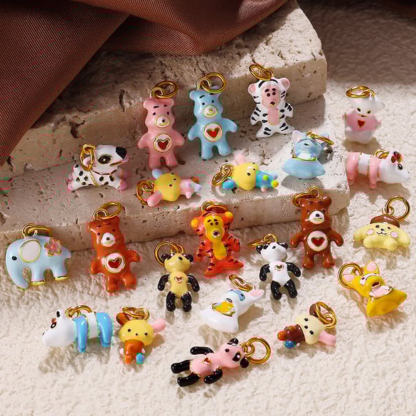 1 Piece Cute Animal Stainless Steel  DIY Pendant 2