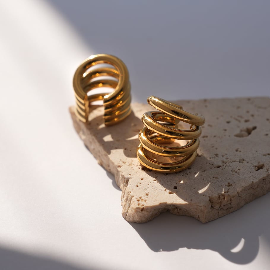 1 Stück einfache Ohrmanschetten aus Edelstahl in verschiedenen Farben und Gold für Damen Bild4