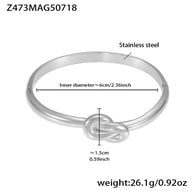 Z473-Bracciale Twist in acciaio Immagine2