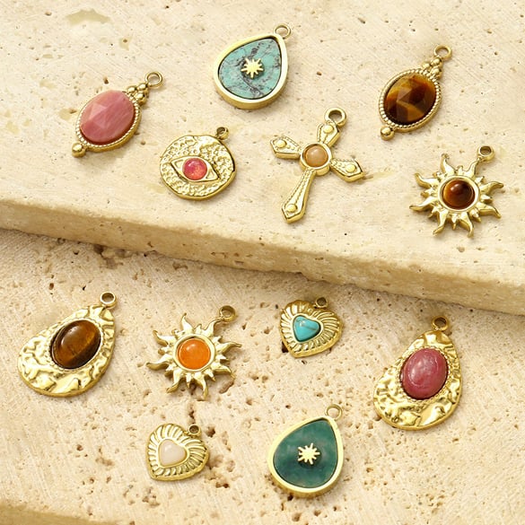 1 Piece Classic Droplet Natural Stones Women's Pendants 2