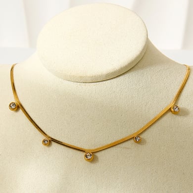 1 Piece Simple Daily Chain Circle Stainless Steel Women’s Pendant Necklaces h5 Picture5