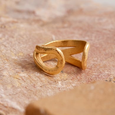 Bague minimaliste moderne en acier inoxydable couleur or, 1 pièce h5 Image8