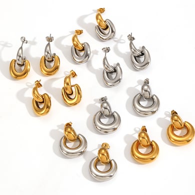 1 Pair Ins Style Stainless Steel Drop Earrings h5 Picture3