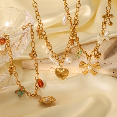 1 Pair Simple Series Vacation Turtle Stainless Steel  Women's Pendant Necklaces h5 Picture4