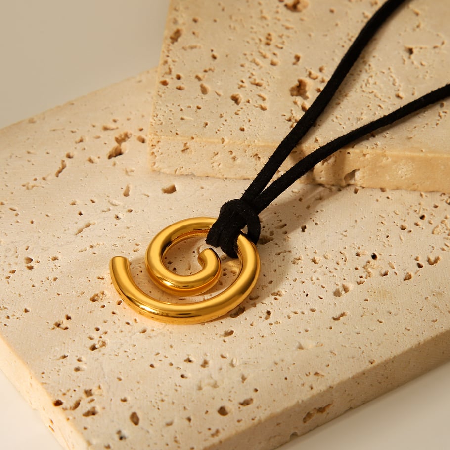 Collier pendentif simple en acier inoxydable pour femme, 1 pièce, motif lignes quotidiennes h5Image5
