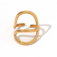 Gold color/One size/One piece ring 