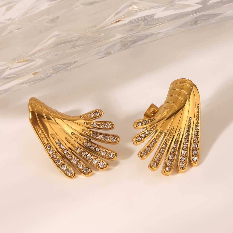 1 Pair Elegant Light Luxury Stainless Steel Women's Ear Studs h5Picture7