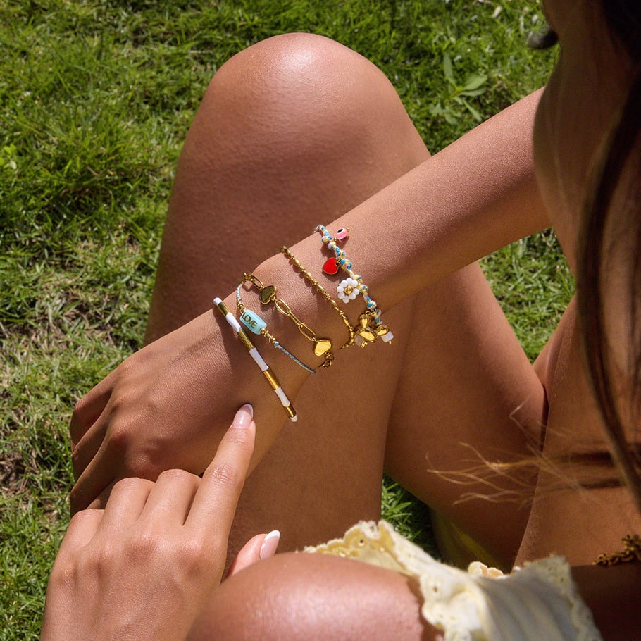 1 stuk ontwerpbare donutvormige damesarmband van roestvrij staal met bedel Afbeelding4