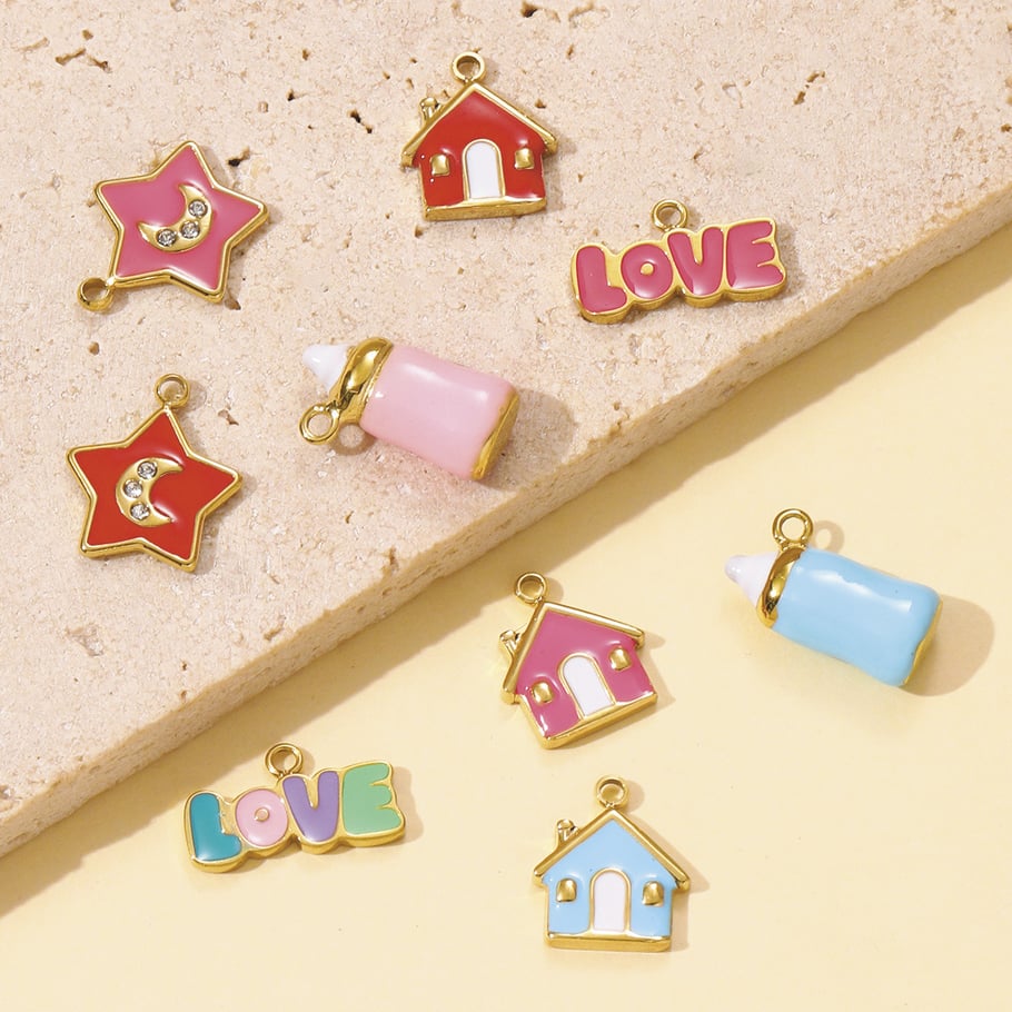 1 Piece Cute House Stainless Steel Women's Pendants Picture5