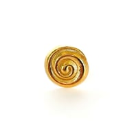 Gold 25mm round spiral ring/One Size Picture5