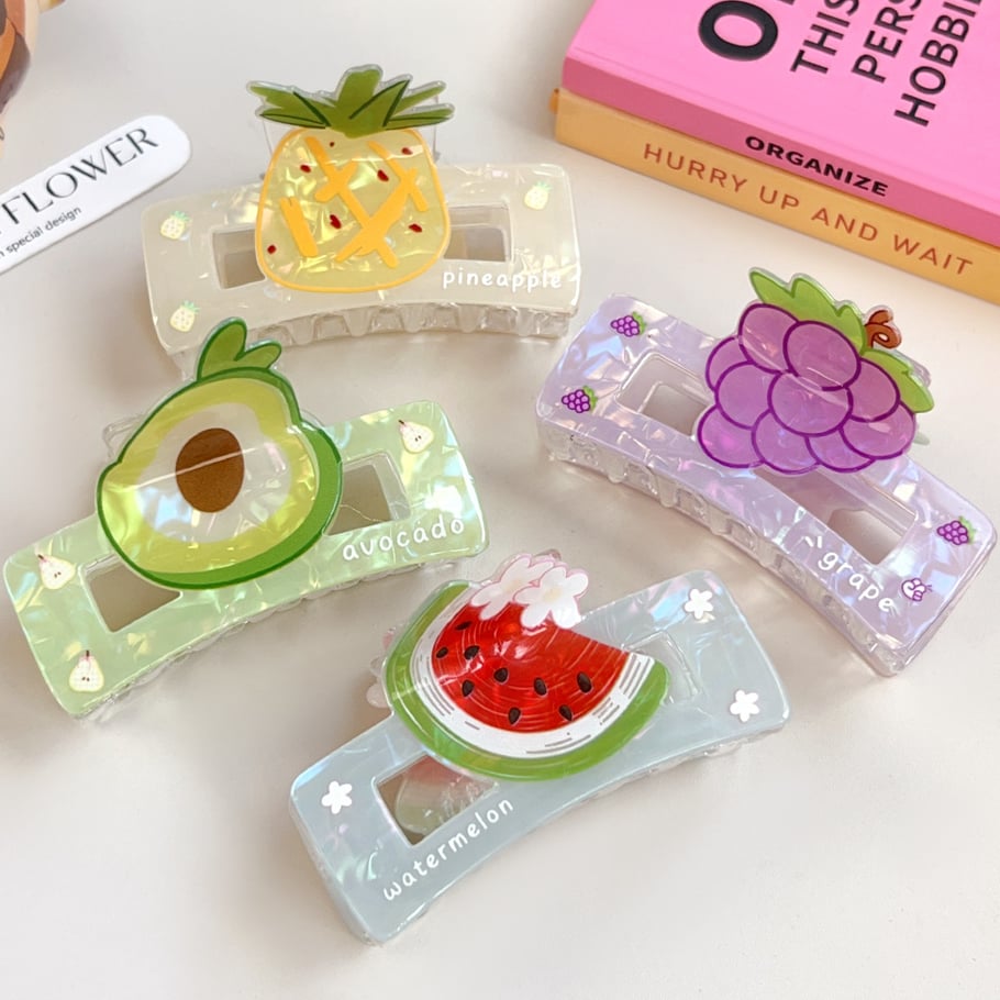 1 Piece Fruits Series Acrylic Women's Hair Claws Picture3