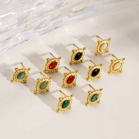 1 Pair Simple  Elegant Irregular Shape Stainless Steel Women's Stud Earrings
