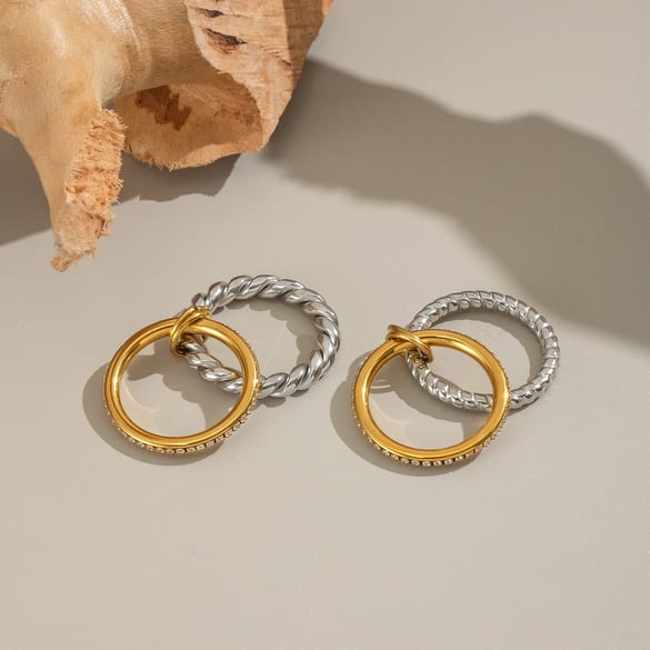 1 Stück minimalistischer Ring aus Edelstahl in verschiedenen Farben