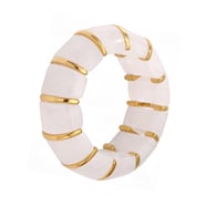 E660-White elastic bracelet 20cm 