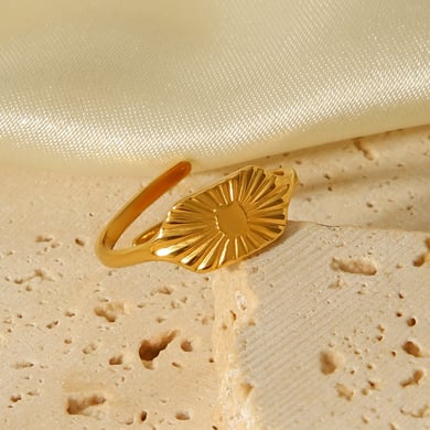 1 Piece Simple Series Daily Sun Stainless Steel  Statement Rings h5 Picture7