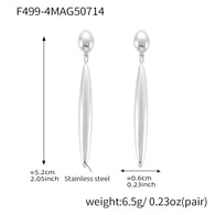 F499-4 Orecchini in acciaio Immagine4