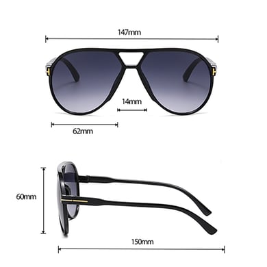 1 Pair Simple Series Daily Patchwork Unisex Sunglasses h5 Picture2