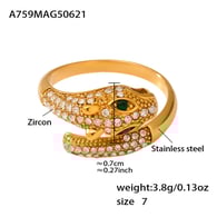 A759-Golden Snake Ring/No.7 Picture6