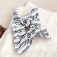 Black and white stripes (square scarf) 