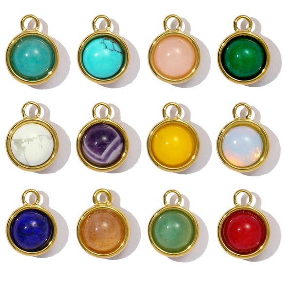 1 Piece Classic Round Natural Stones Women's Pendants 2