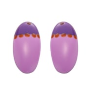 F361-Steel Van Gogh Oil Painting Earrings-Purple Picture3