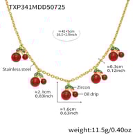 TXP341-Collana fai da te in ciliegio dorato 40+5 cm 