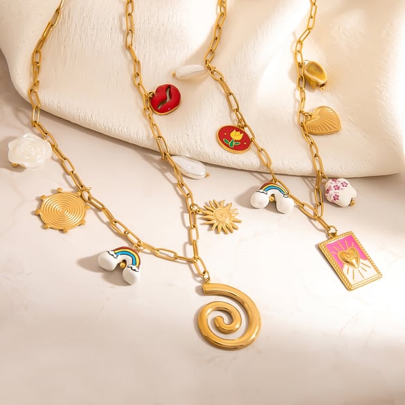 1 Piece Stainless Steel Pendant Necklaces