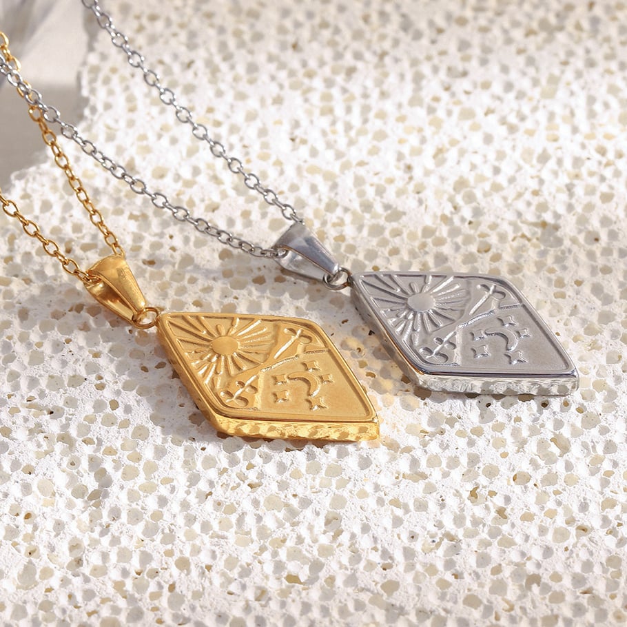 1 Piece Simple Series Daily Sun Stainless Steel Women's Pendant Necklaces Picture4