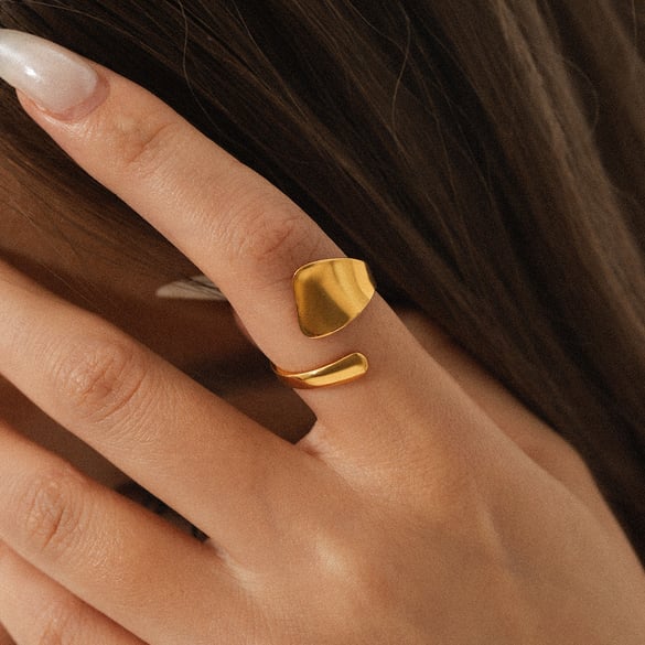 1 Piece Simple  Daily Irregular Shape Stainless Steel Statement Rings
