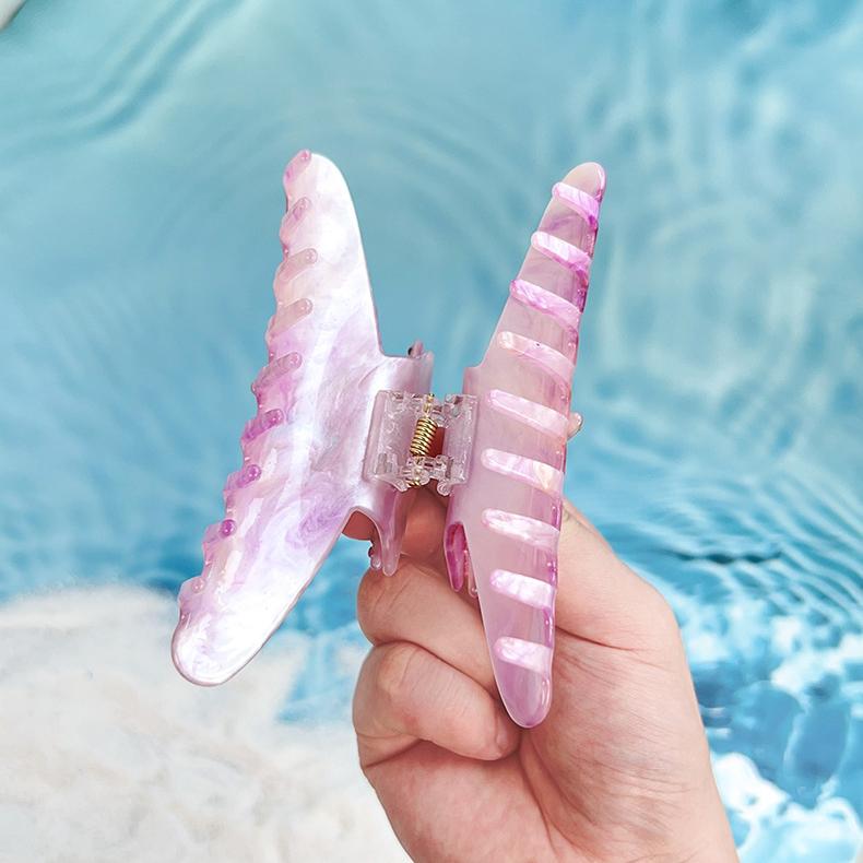 1 Piece Beach Starfish Acrylic Women's Hair Claws Picture6