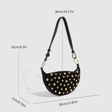 1 Piece Simple Series Casual Solid Color PU Women's Shoulder Bags h5 
