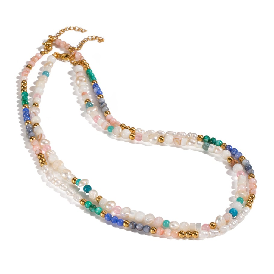1 Piece Pearl Natural Stone Beaded Necklace Picture5