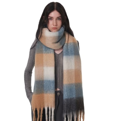 1 Stück Retro Plaid Polyester Damen Winterschals h5 Bild4