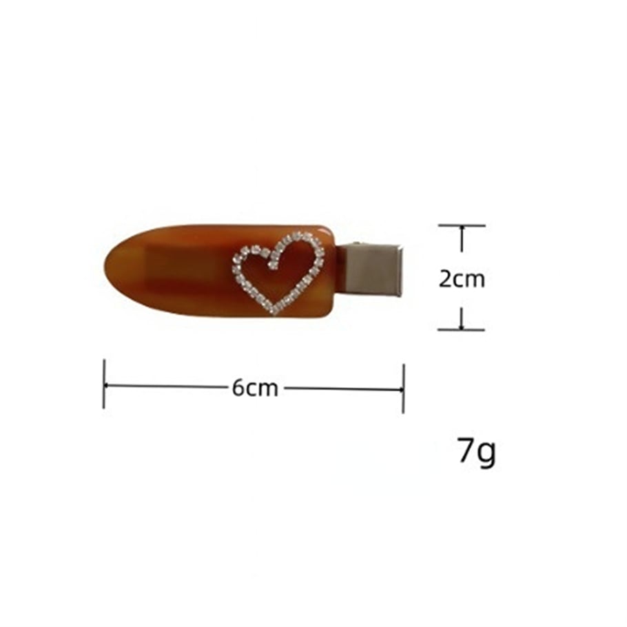 1 Paar Simple Series Elegante Herz-Acetat-Haarspangen für Damen Bild2