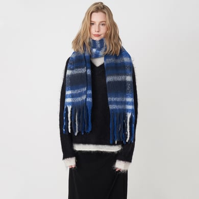 1 Stück Romantische Casual Plaid Mischfarben Polyester Damen Winterschals h5 Bild2