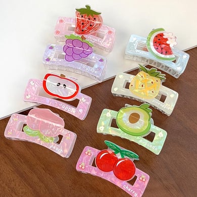1 Piece Fruits Series Acrylic Women's Hair Claws h5 Picture2